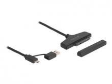 Delock USB zu SATA 6 Gb/s Konverter mit USB Type-C oder USB Typ-A Anschluss
