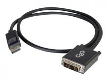 C2G 2m DisplayPort to Single Link DVI-D Adapter Cable M/M - DP to DVI - Black - DisplayPort-Kabel - DisplayPort (M) zu DVI-D (M) - 2 m - Schwarz