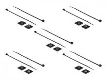 Delock Befestigungssockel 25 x 25 mm mit Kabelbinder L 150 x B 3,6 mm schwarz