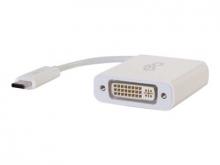 C2G USB C to DVI-D Video Converter - USB Type C to DVI Adapter - White - Externer Videoadapter - USB 3.1 - DisplayPort - weiß