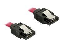 Delock - SATA-Kabel - Serial ATA 150/300/600 - SATA (M) zu SATA (M) - 50 cm - Daumenklemmen - Rot - für P/N: 89270, 89271