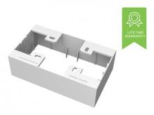 VISION Techconnect Modulare AV-Frontplatte - 30 JAHRE GARANTIE - 2-fach-Backbox für Oberflächenmontage (UK) - Standardmäßige Backbox für Oberflächenmontage (Einbau) - 146 x 86 x 45 mm Kunststoff - Weiß