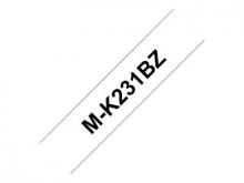 Brother M-K231BZ - Schwarz auf Weiß - Rolle (1,2 cm x 8 m) 1 Kassette(n) Etikettenband - für P-Touch PT-55, PT-65, PT-75, PT-80, PT-85, PT-90, PT-BB4, PT-M95