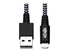 Eaton Tripp Lite Series Heavy-Duty USB-A to Lightning Sync/Charge Cable, MFi Certified - M/M, USB 2.0, 6 ft. (1.83 m) - Lightning-Kabel - USB männlich zu Lightning männlich - 1.8 m - Schwarz, weiß