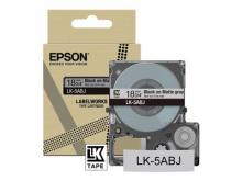 Epson LabelWorks LK-5ABJ - Matt - Schwarz auf Mattgrau - Rolle (1,8 cm x 8 m) 1 Kassette(n) Hängebox - Band - für LabelWorks LW-C410, LW-C610