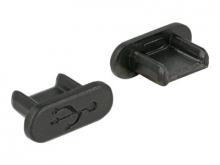 Delock Staubschutz für USB 2.0 Micro-B Buchse ohne Griff 10 Stück schwarz