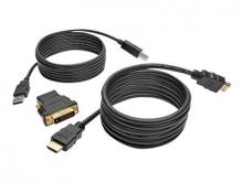 Tripp Lite 6ft HDMI DVI USB KVM Cable Kit USB A/B Keyboard Video Mouse 6` - Video-/Audio-/Datenkabel-Kit - 1.8 m - Schwarz - geformt