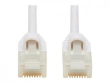 Eaton Tripp Lite Series Safe-IT Cat6a 10G Snagless Antibacterial Slim UTP Ethernet Cable (RJ45 M/M), White, 5 ft. (1.52 m) - Netzwerkkabel - RJ-45 (M) zu RJ-45 (M) - 1.5 m - UTP - CAT 6a - ohne Haken, verseilt - weiß