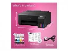 Epson EcoTank ET-1810 - Drucker - Farbe - Tintenstrahl - nachfüllbar - A4 - 5760 x 1440 dpi - bis zu 10 Seiten/Min. (einfarbig)/bis zu 5 Seiten/Min. (Farbe) - Kapazität: 100 Blätter - USB, Wi-Fi - Schwarz
