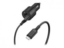 OtterBox - Auto-Netzteil - 12 Watt - 2.4 A (USB) - auf Kabel: USB-C - Schwarz
