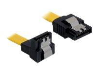 Delock Cable SATA - SATA-Kabel - Serial ATA 150/300/600 - SATA (W) zu SATA (W) - 50 cm - nach unten gewinkelter Stecker, eingerastet, gerader Stecker - Gelb