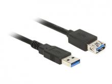 Delock - USB-Verlängerungskabel - USB Typ A (M) zu USB Typ A (W) - USB 3.0 - 50 cm - Schwarz