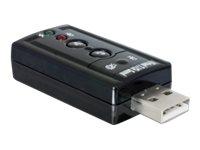 Externer USB 2.0 Sound Adapter Virtual 7.1 - 24 bit / 96 kHz mit S/PDIF Delock