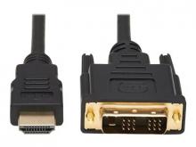 Eaton Tripp Lite Series Safe-IT HDMI to DVI-D Single-Link Antibacterial Adapter Cable (M/M), 1080p 60 Hz, Black, 6 ft. (1.8 m) - Adapterkabel - Single Link - HDMI männlich zu DVI-D männlich - 1.8 m - Doppelisolierung - Schwarz - geformt
