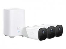 eufyCam 2 3-Cam Kit - Videoserver + Kamera(s) - drahtlos (Wi-Fi) - 3 Kamera(s) - CMOS - weiß