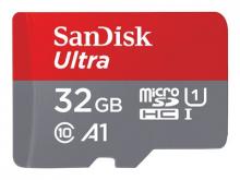 SanDisk Ultra - Flash-Speicherkarte (microSDHC/SD-Adapter inbegriffen) - 32 GB - A1 / UHS-I U1 / Class10 - microSDHC UHS-I