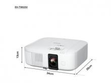 Epson EH-TW6250 - 3-LCD-Projektor - 2800 lm (weiß) - 2800 lm (Farbe) - 3840 x 2160 (3 x 1920 x 1080) - 16:9 - 4K - 802.11ac drahtlos - Schwarz / Weiß - Android TV