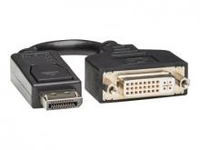Eaton Tripp Lite Series DisplayPort to DVI-I Adapter Cable (M/F), 6 in. (15.2 cm) - Display-Adapter - DisplayPort (M) zu DVI-I (W) - 15 cm - geformt