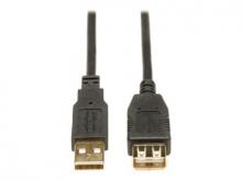 Tripp Lite 3ft USB 2.0 Hi-Speed Extension Cable Shielded A Male / Female 3` - USB-Verlängerungskabel - USB (W) zu USB (M) - USB 2.0 - 91 cm - geformt, verseilt - Schwarz